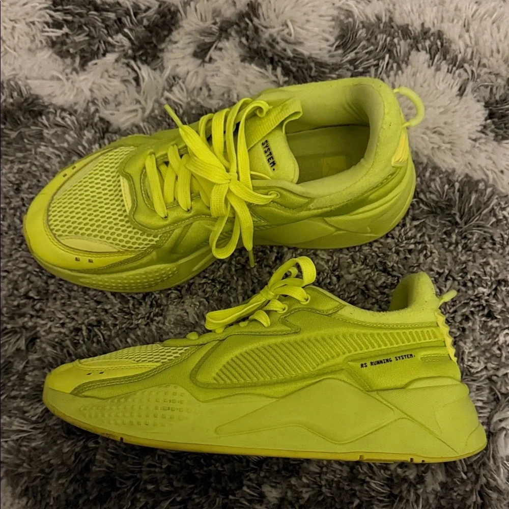 Puma Neon Yellow Athletic Sneakers - Picture 2 of 5